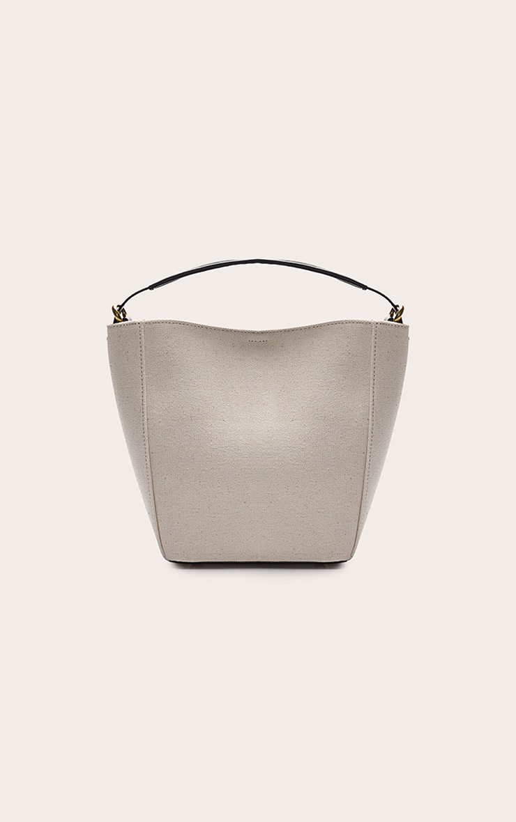 Natural PU Buckle Strap Bucket Bag image 2
