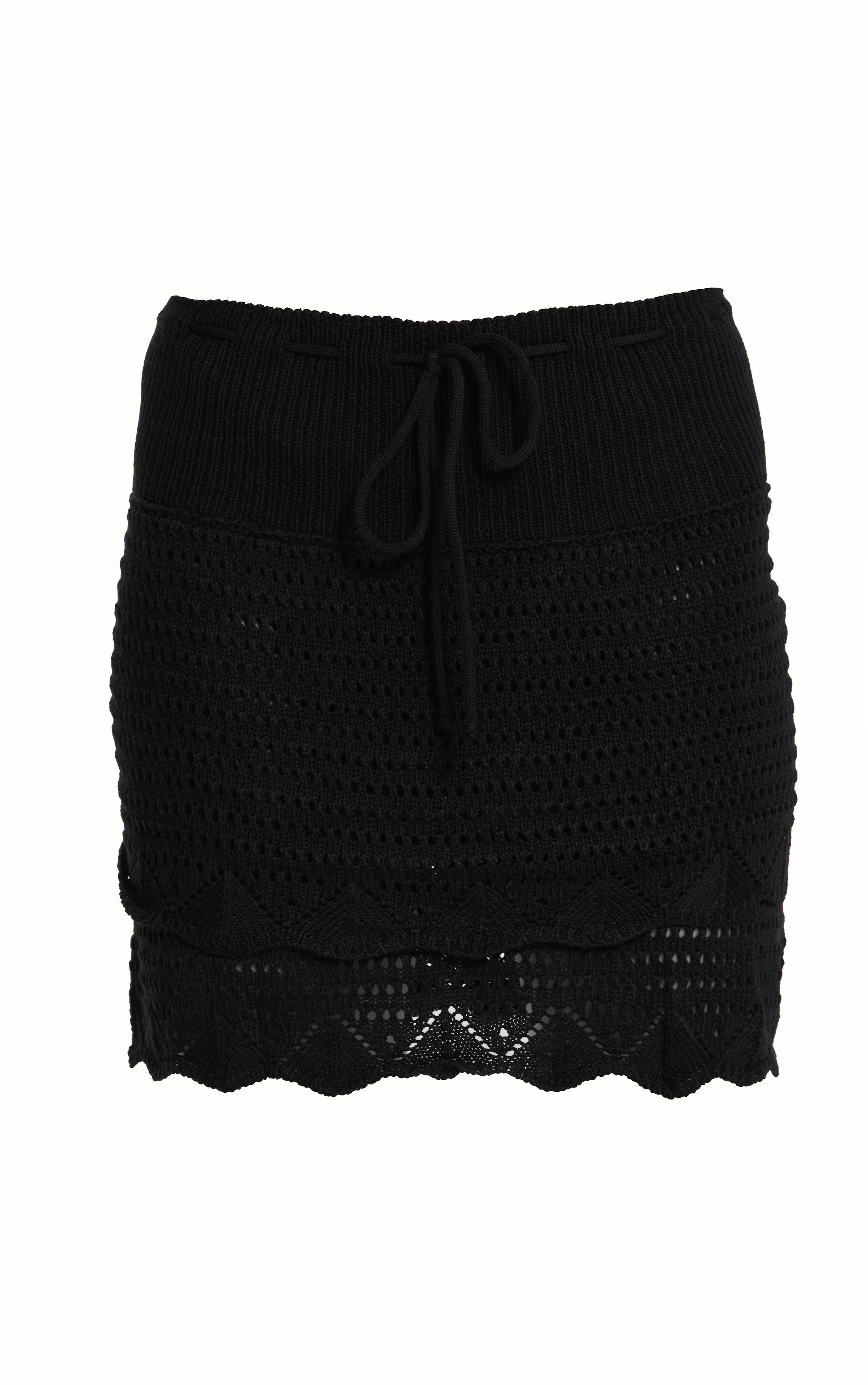 Jupe en maille style crochet doublée noire image 6