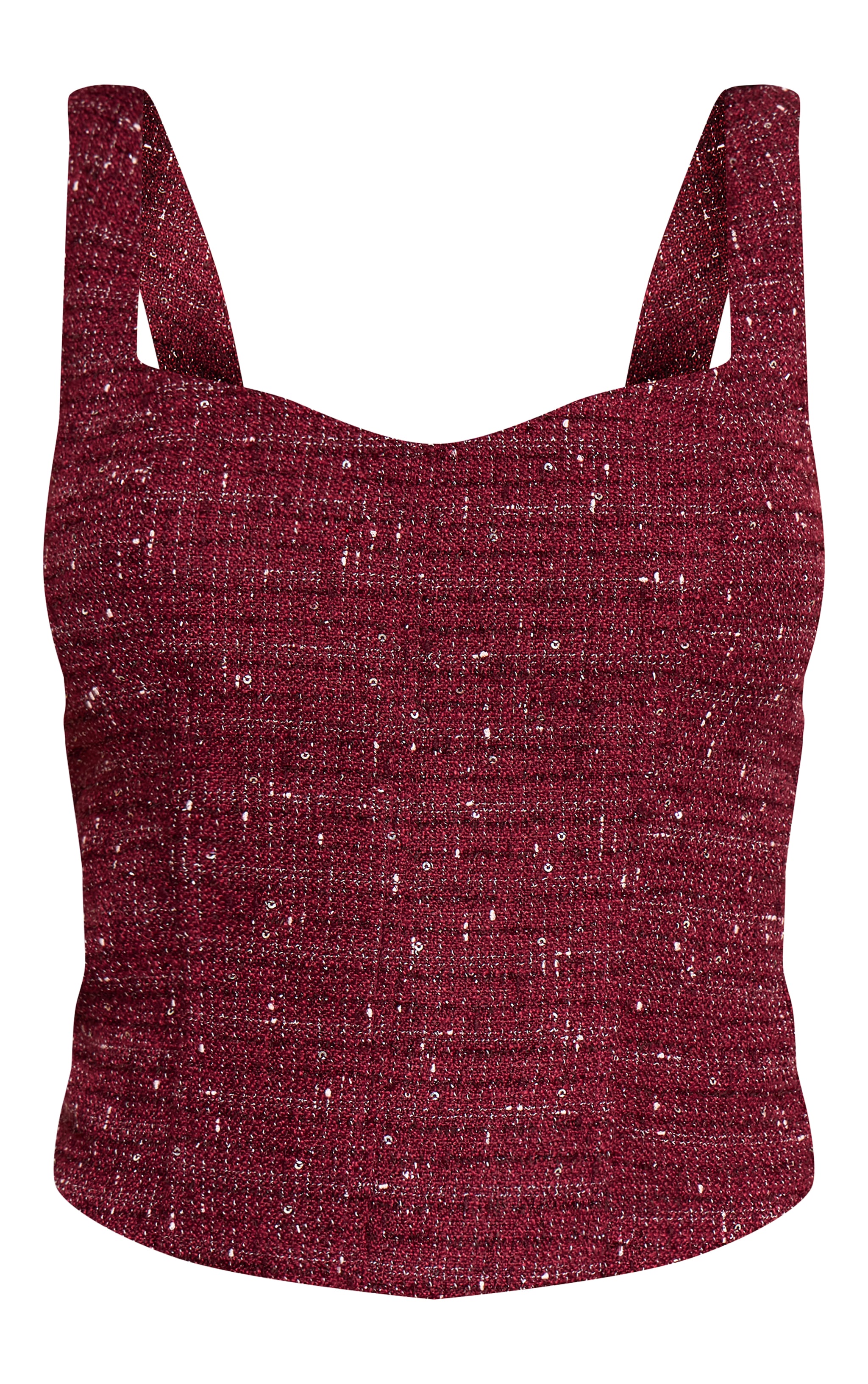 Dark Wine Sequin Boucle Corset  image 5