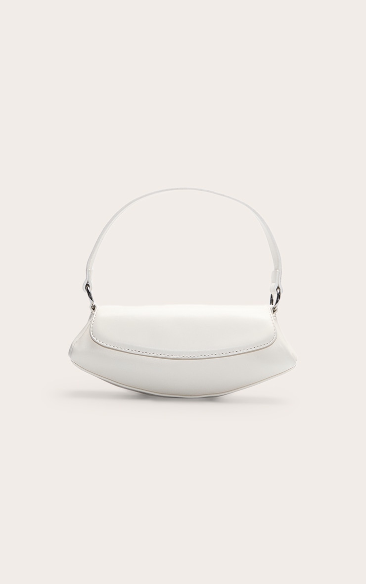 Sac Bandoulière Courbe Slim en PU Off White image 1