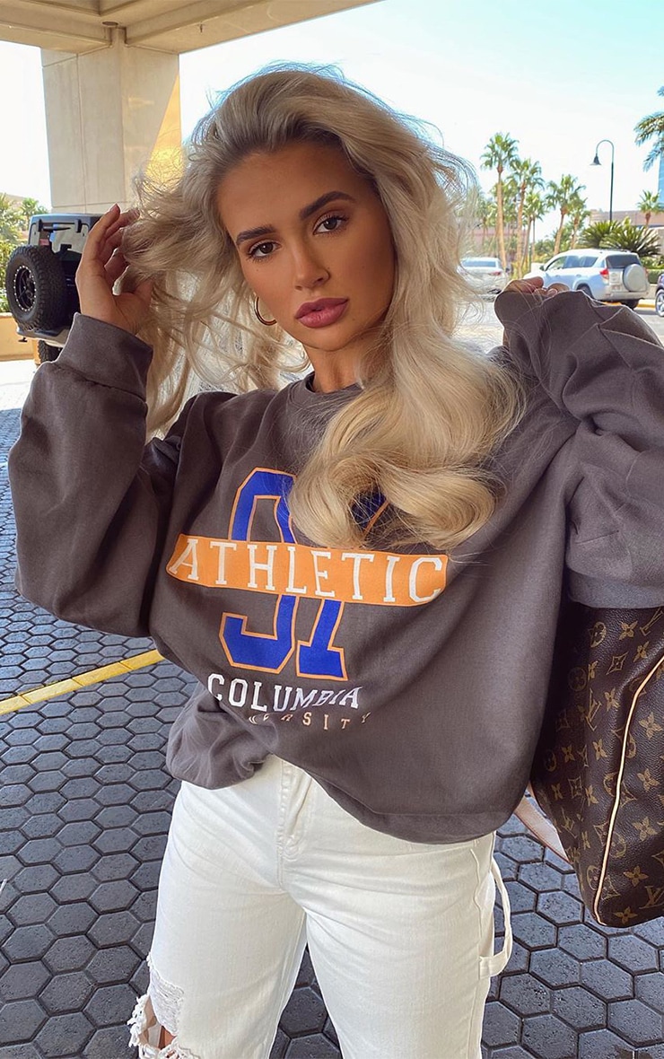 Sweat gris anthracite à slogan 97 Athletic