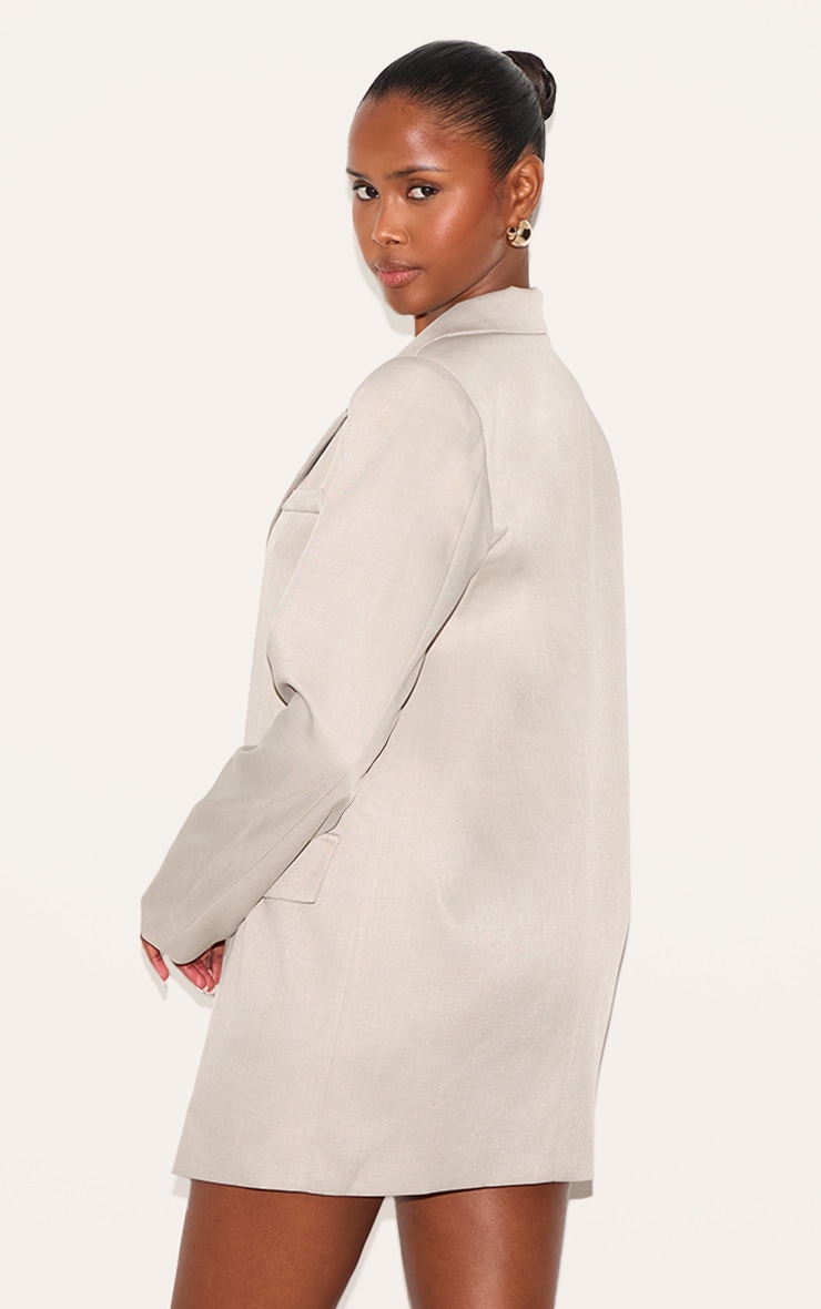 Robe blazer gris pierre image 2