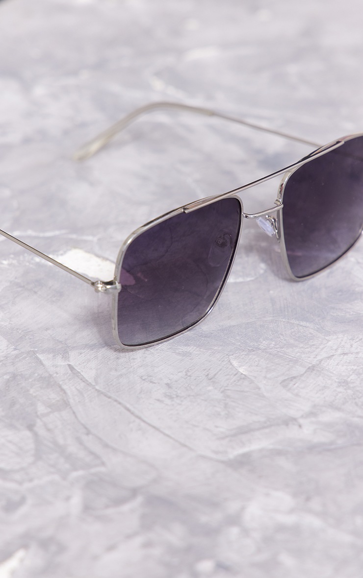 Men's metal top square sunglasses