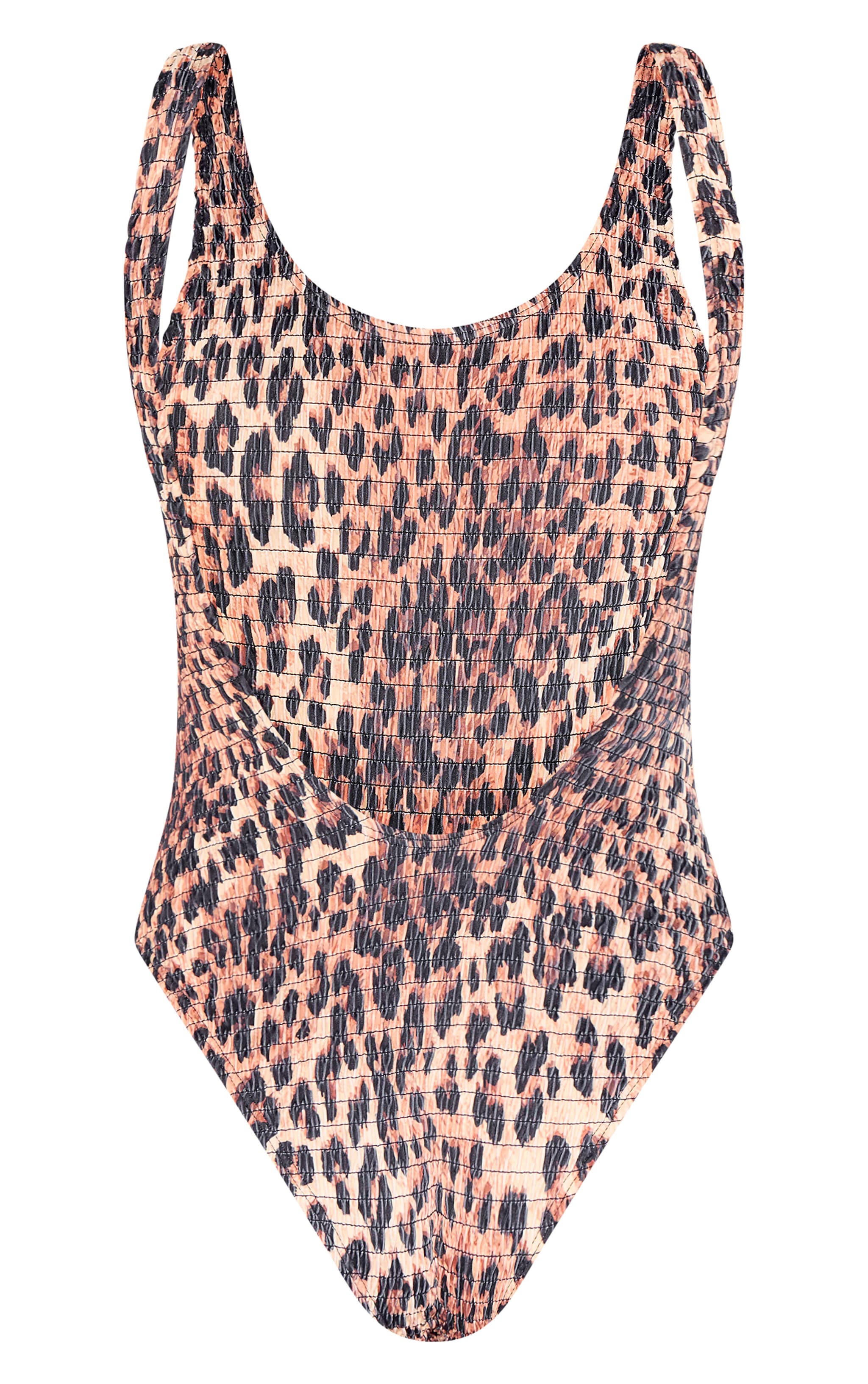 Maillot de bain imprimé léopard marron froncé à dos nu image 6