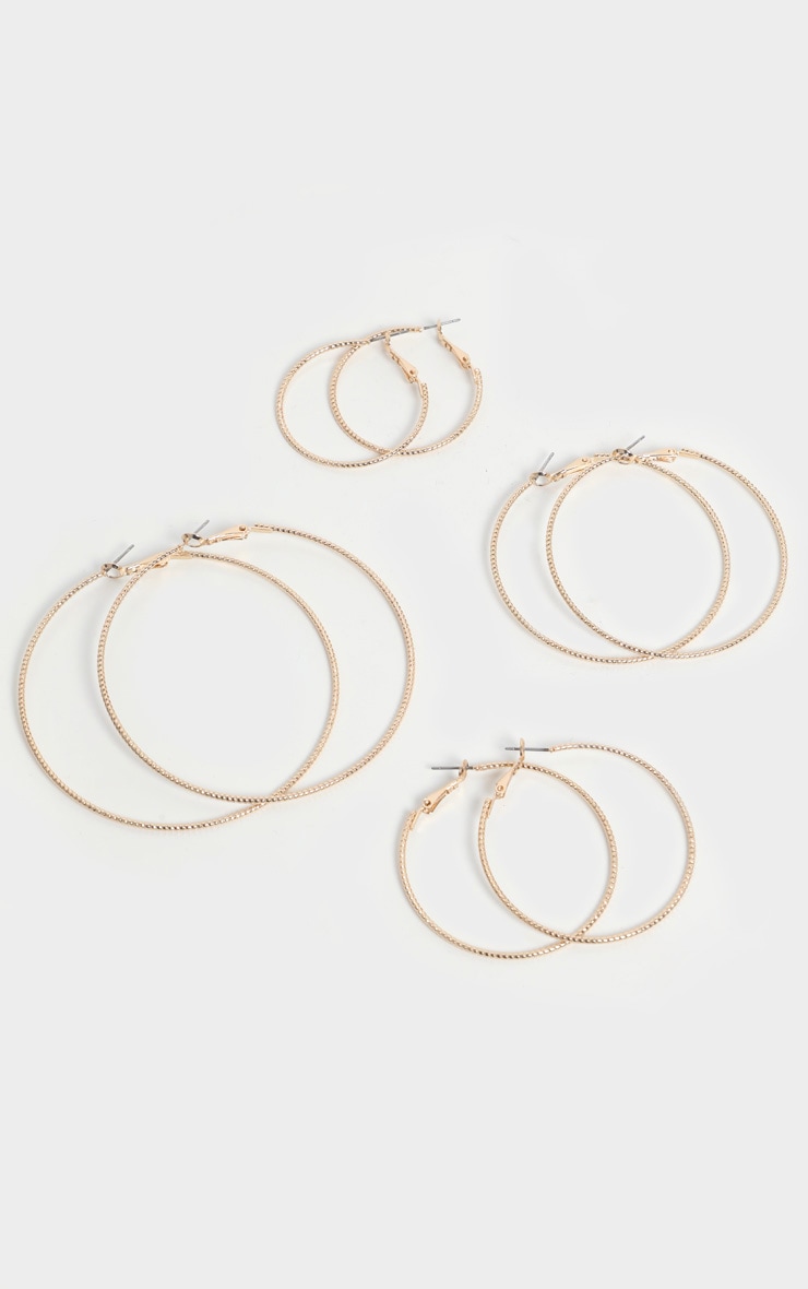 Gold Bevelled Edged 4 Hoop Pack