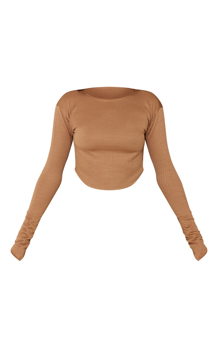 Chocolate Rib Long Sleeve Crew Neck Top image 5