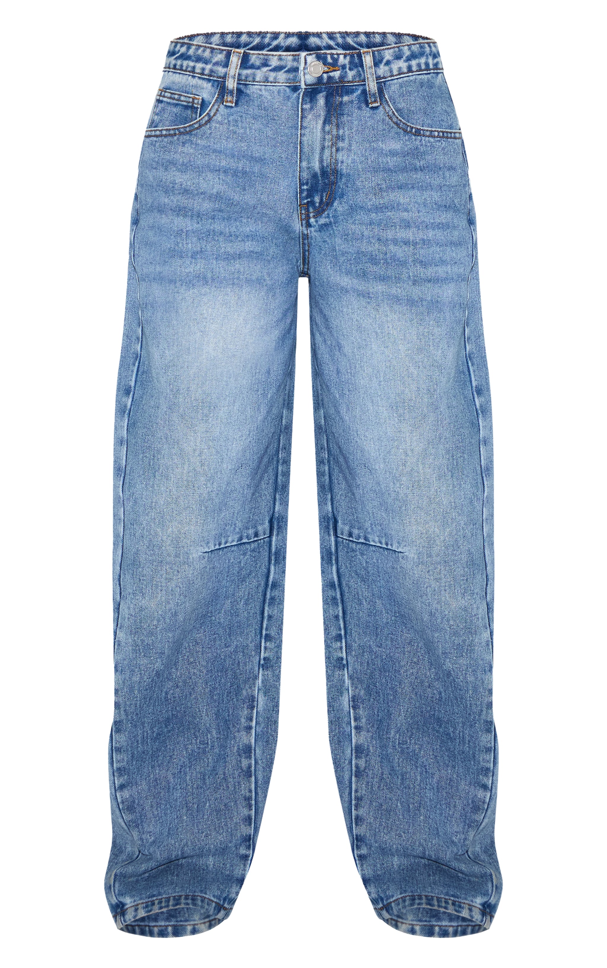 Vintage Seam Detail Low Rise Barrel Jeans image 5