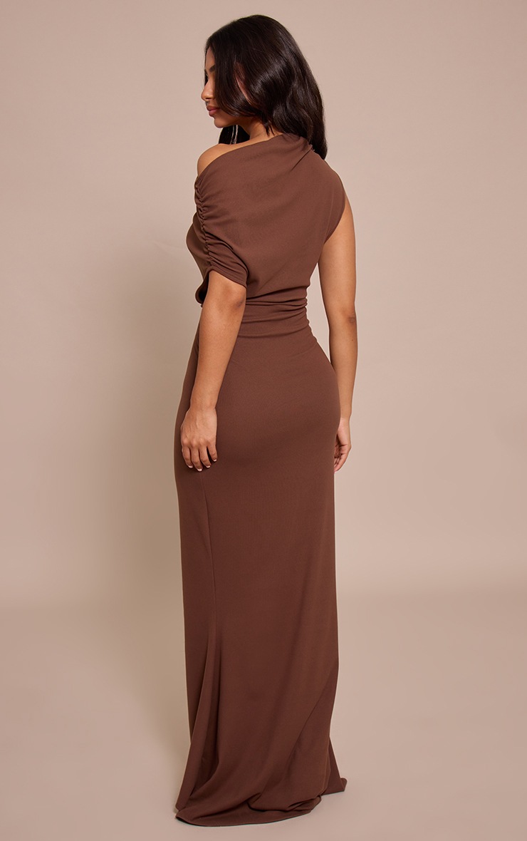 Genie Maxi Dress - Off The Shoulder Dress in Chocolate main image 0