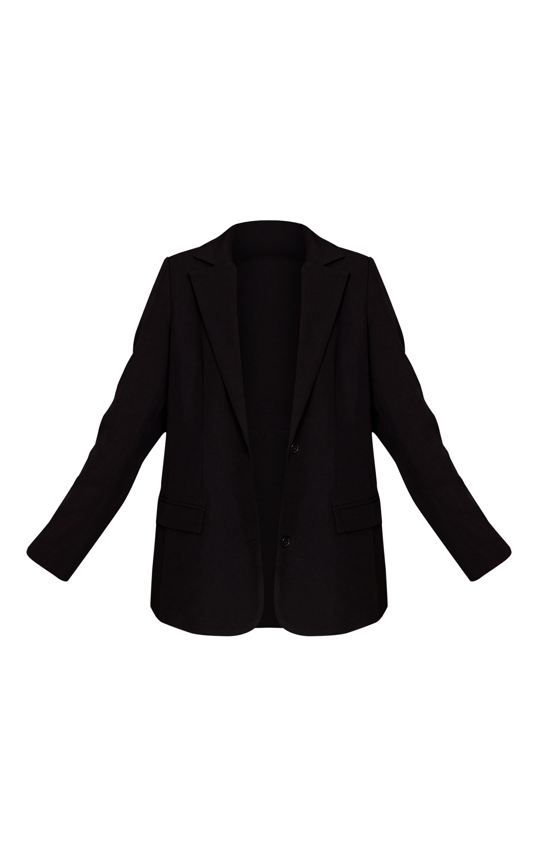 Black Longline Oversized Blazer image 5