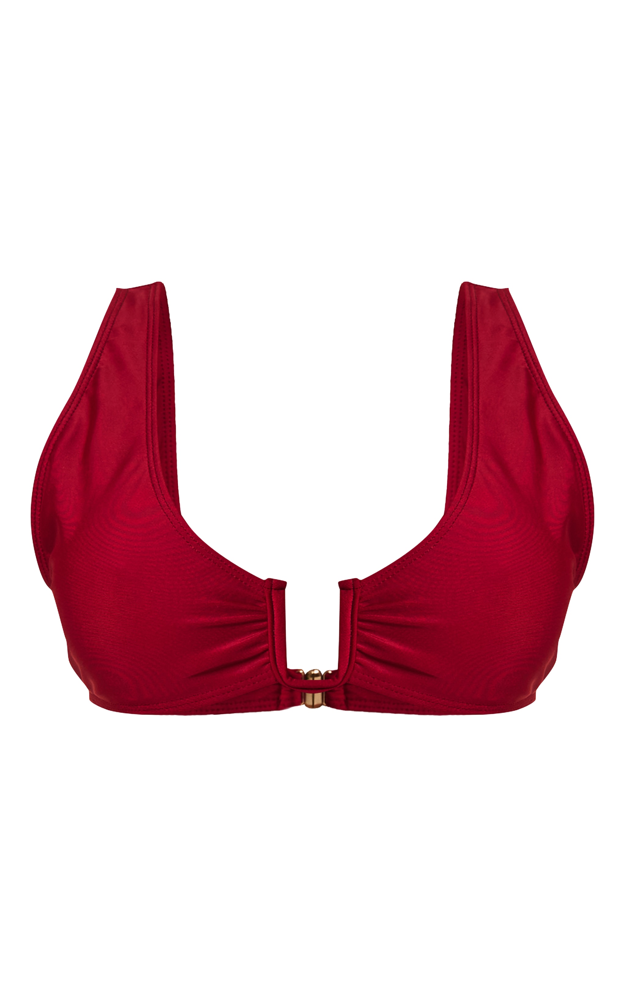 Burgundy Plunge U Bar Bikini Top image 5