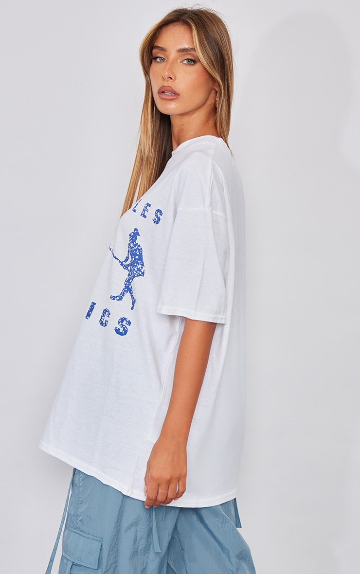 White Printed Oversize T-shirt 18263