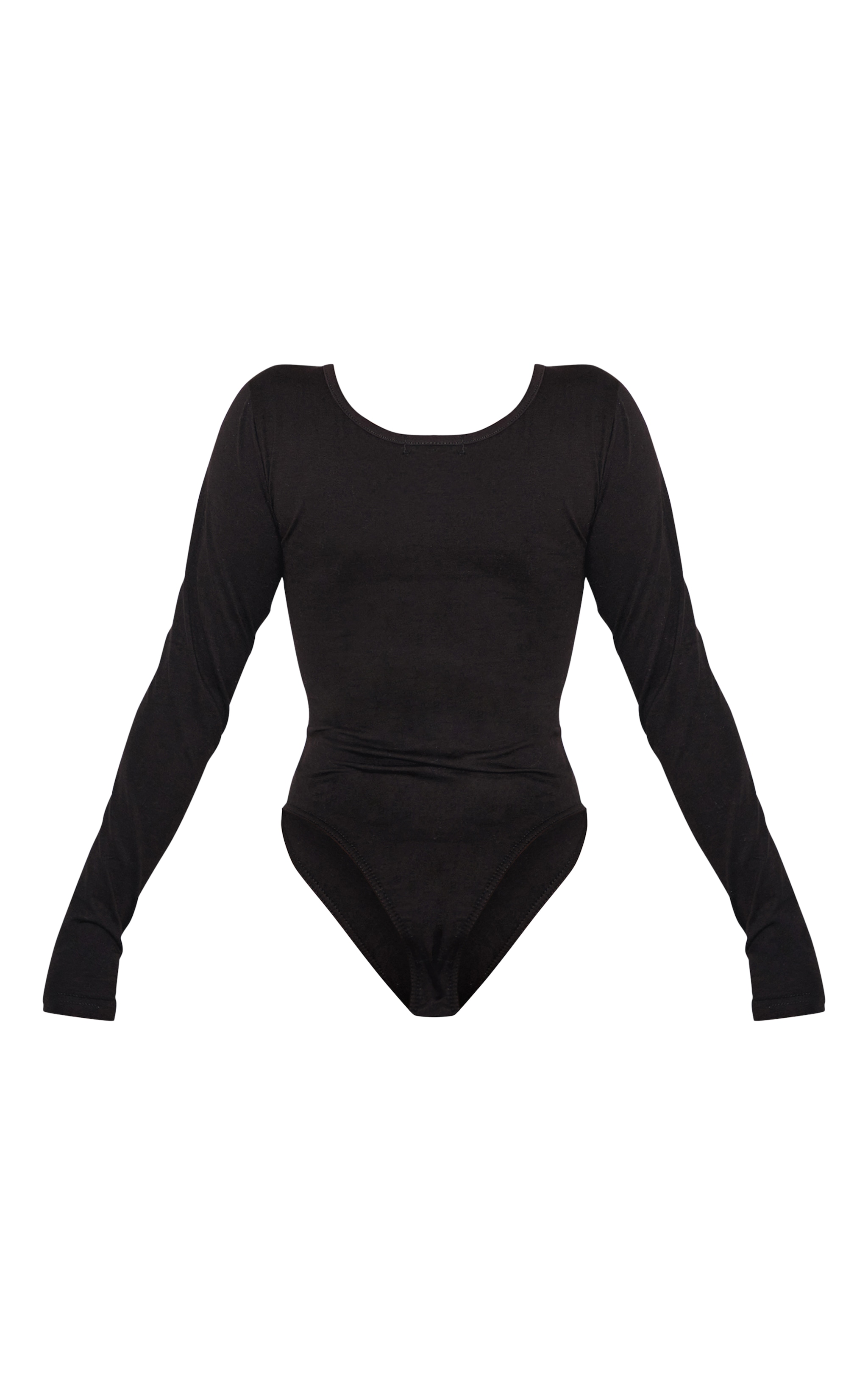Shape Black Cotton Scoop Neck Seam Bodysuit image 6