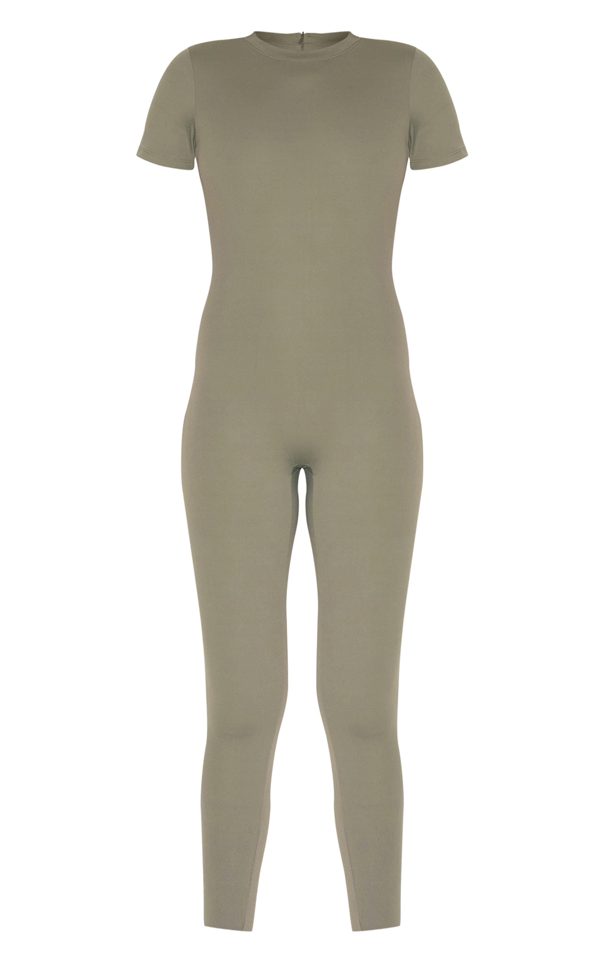 Combishort moulant en Sculpt vert olive à manches courtes image 5