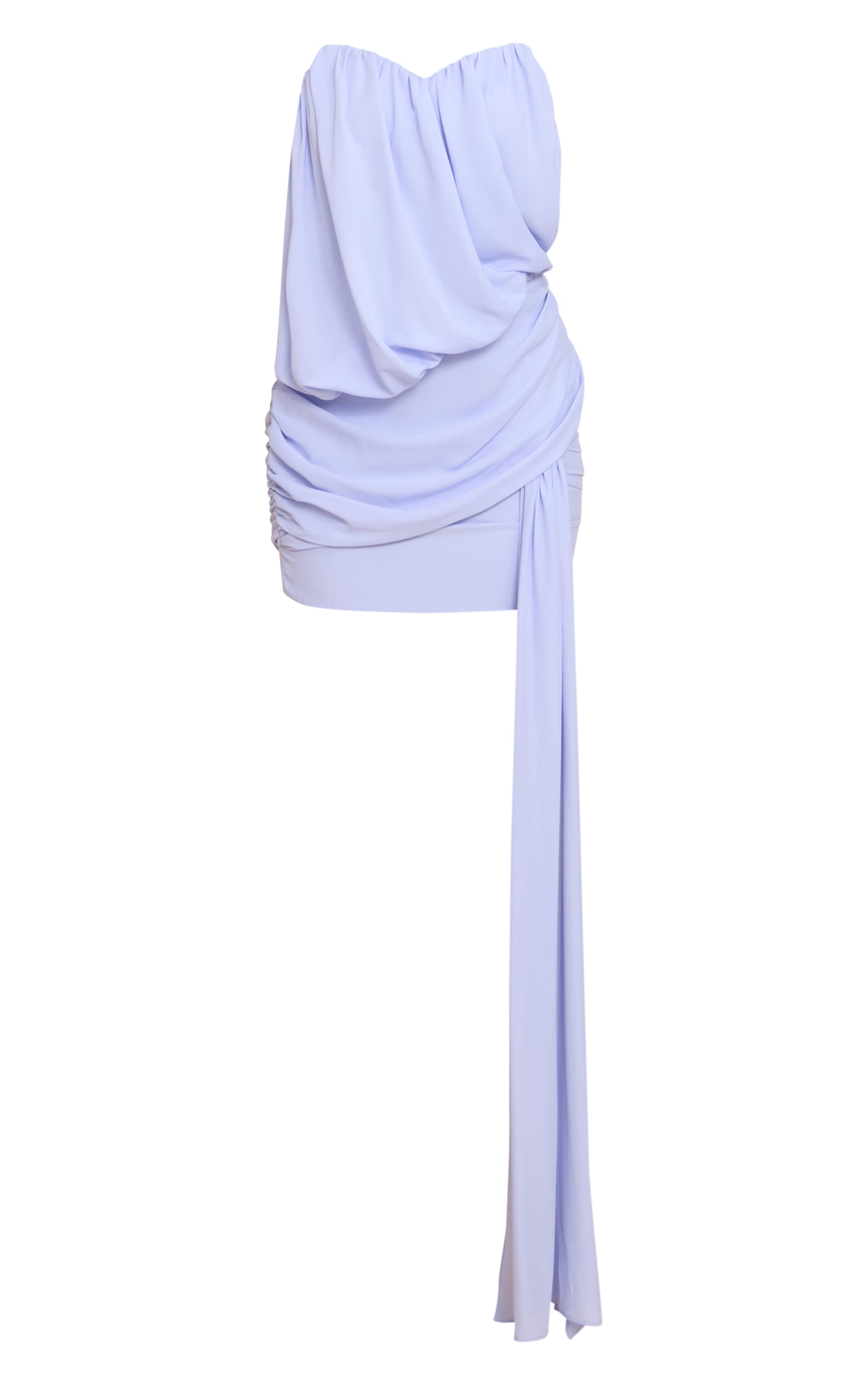 Light Blue Wired Bandeau Drape Bodycon Dress image 5