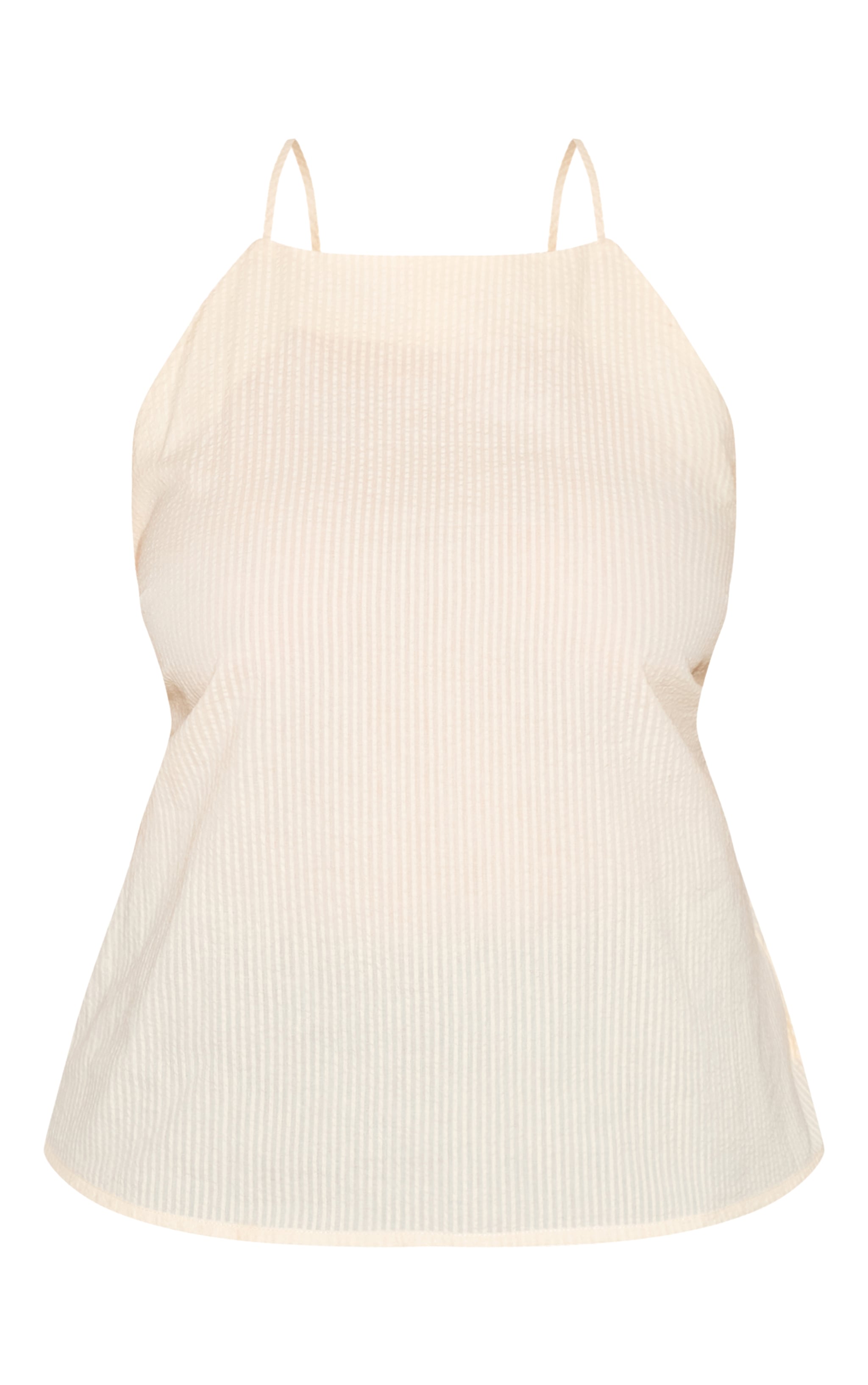 Plus Butter Cream Textured Boatneck Tie Back Top image 5
