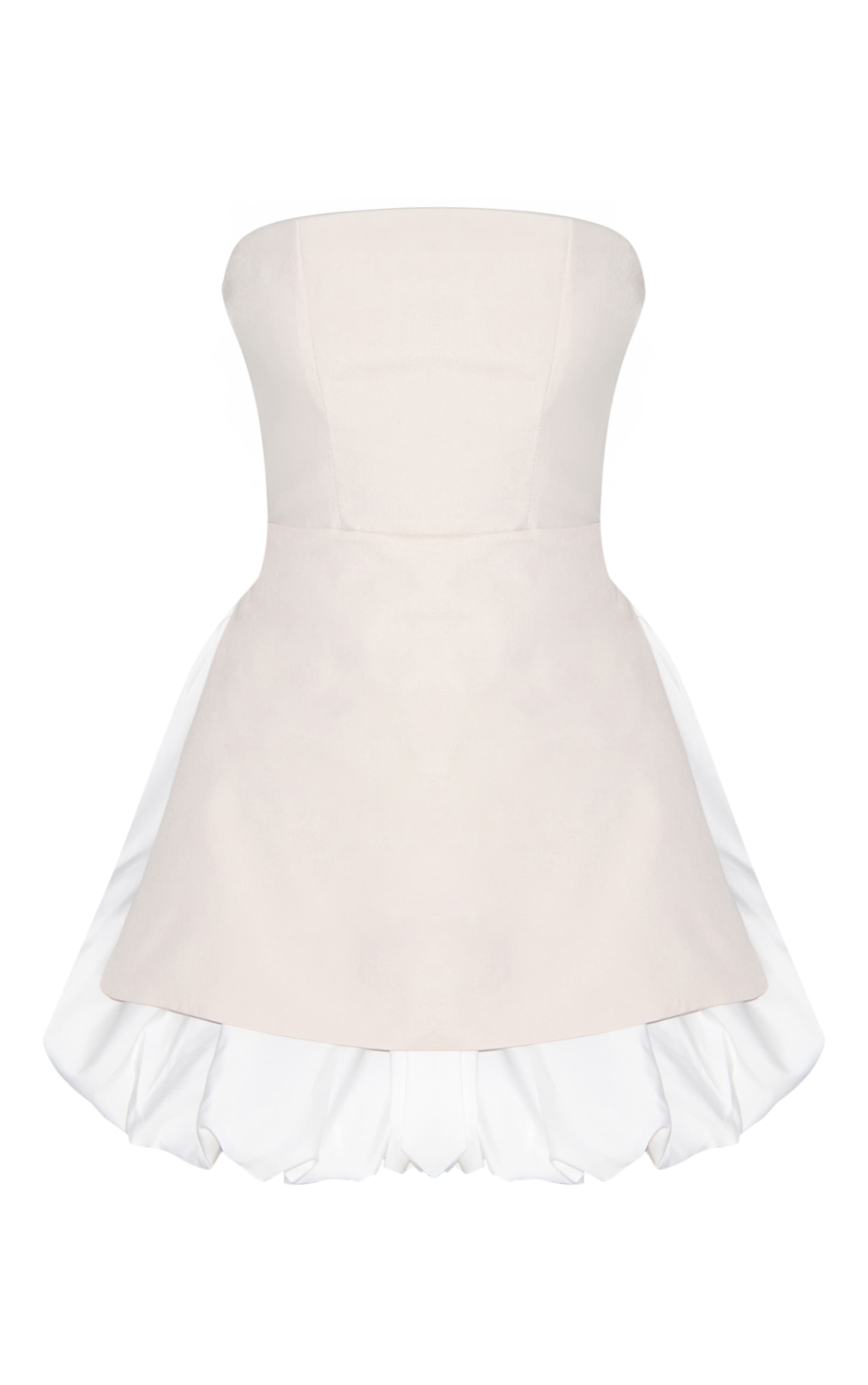 Robe de tailleur bustier droite argile à ourlet bouffant image 5