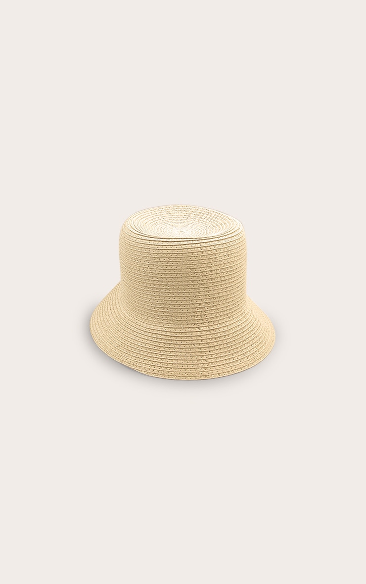 Pretty Little Thing Embroidered Raffia Bucket Hat image 3