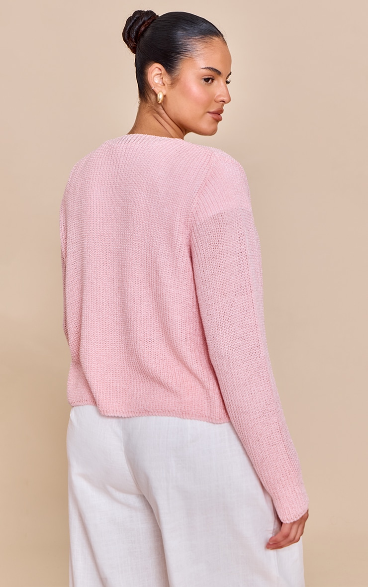 Plus Pink Filagree Button Cardigan image 2