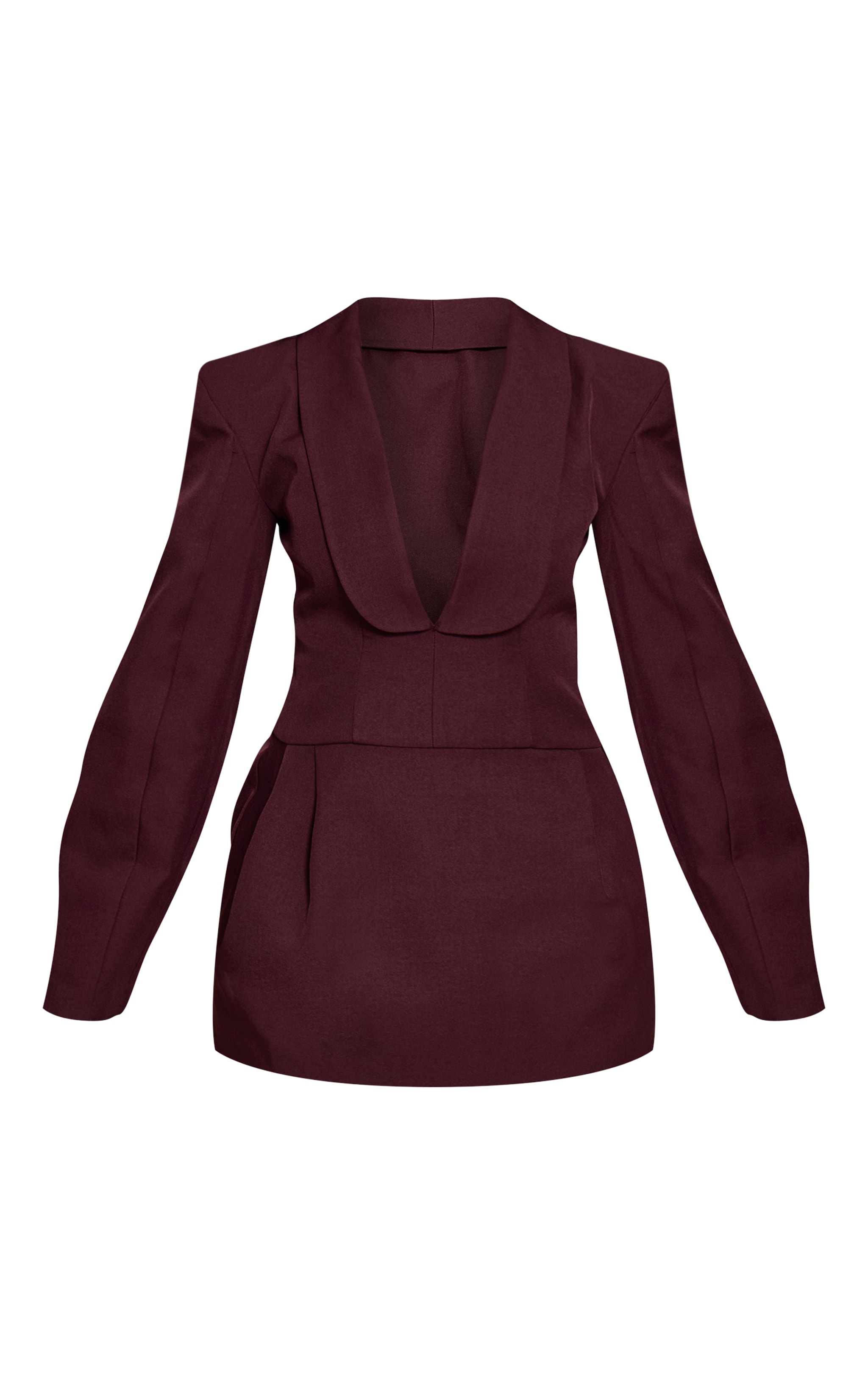 Petite Plum Cinched V-Neck Blazer Dress image 5