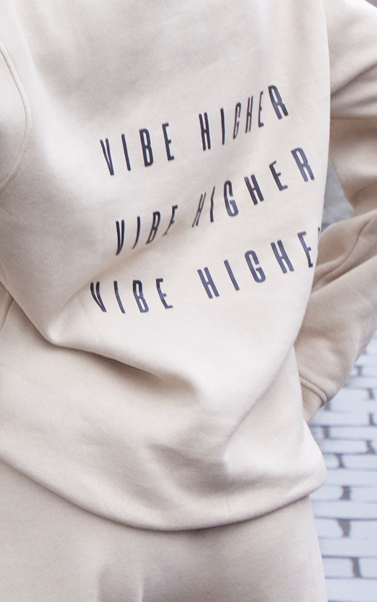 Stone Slogan Back Printed Oversized Hoodie image 4