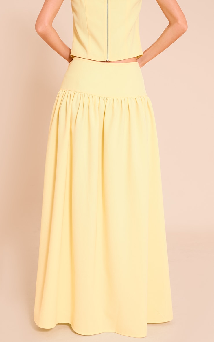 Lemon Woven Pleated Midaxi Skirt image 3