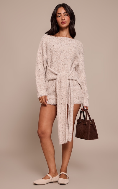 Petite Tie Waist Knitted Dress