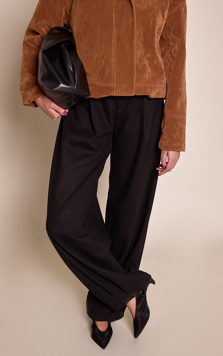 Black Mesh Point Toe Curved Heeled Sling Back image 1