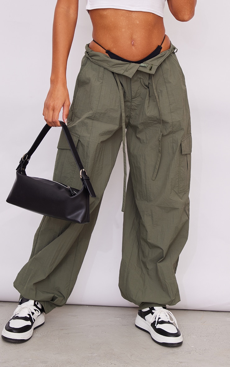 Khaki Parachute Oversized Shell Cargos image 2