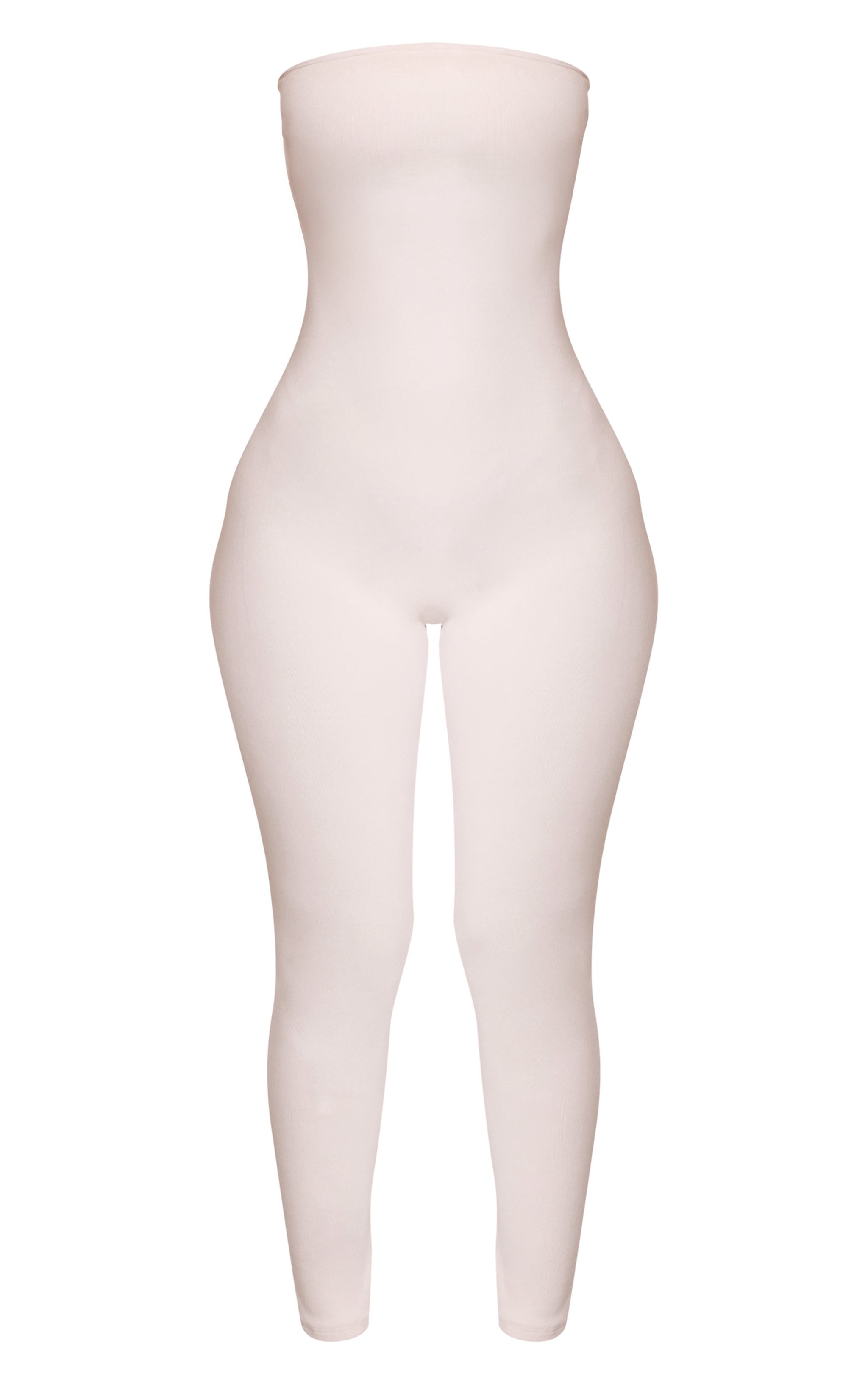 Petite Cream Contour Jersey Fitted Bandeau Jumpsuit image 5