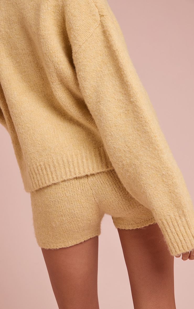Buttercream Brushed Knit Mini Shorts image 3