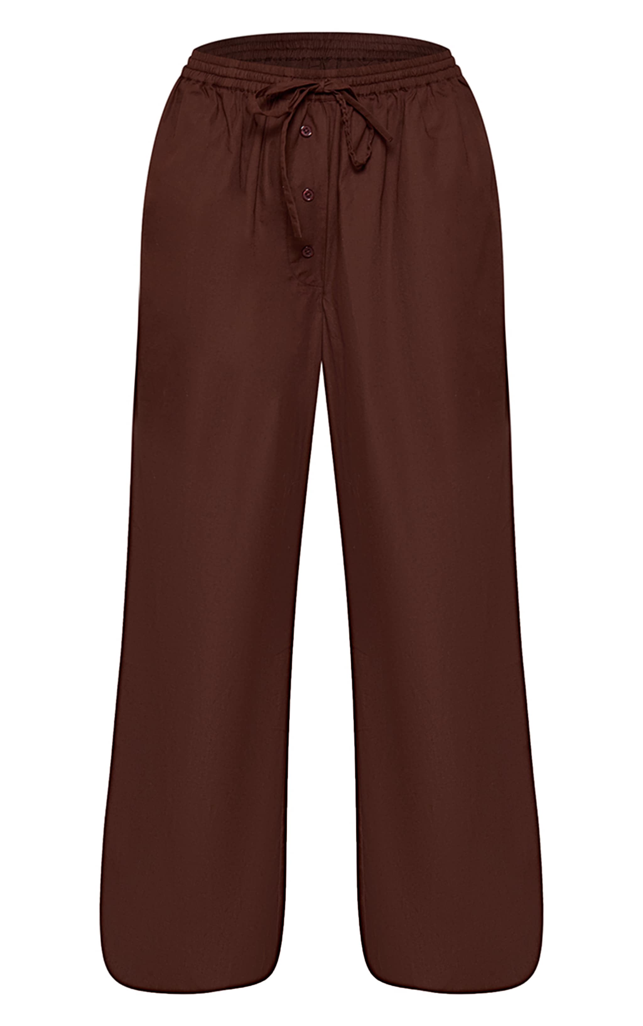 Chocolate Cotton Boxer Detail Balloon Pants image 5