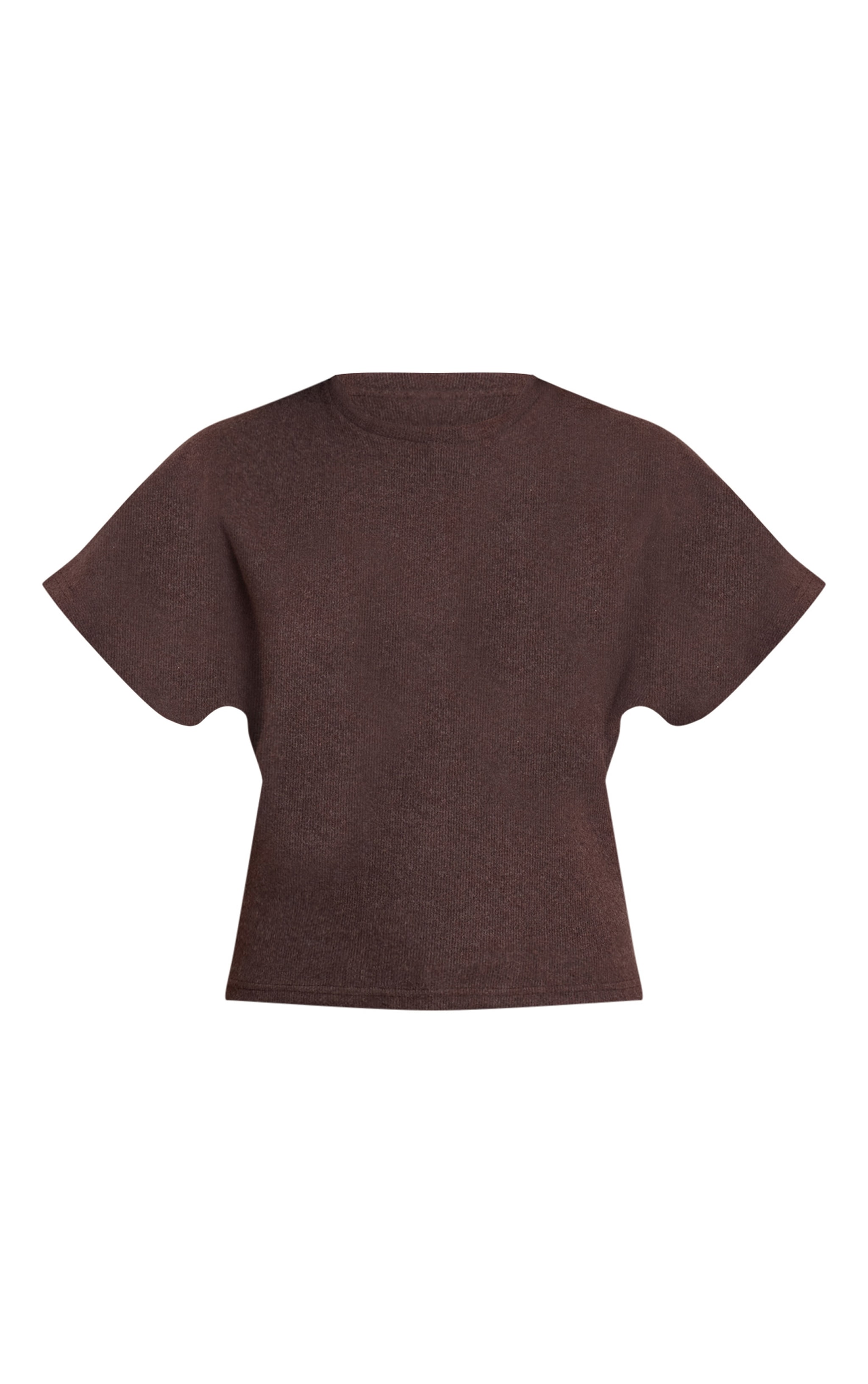 Chocolate Heavy Rib Cinched Waist T Shirt  image 5