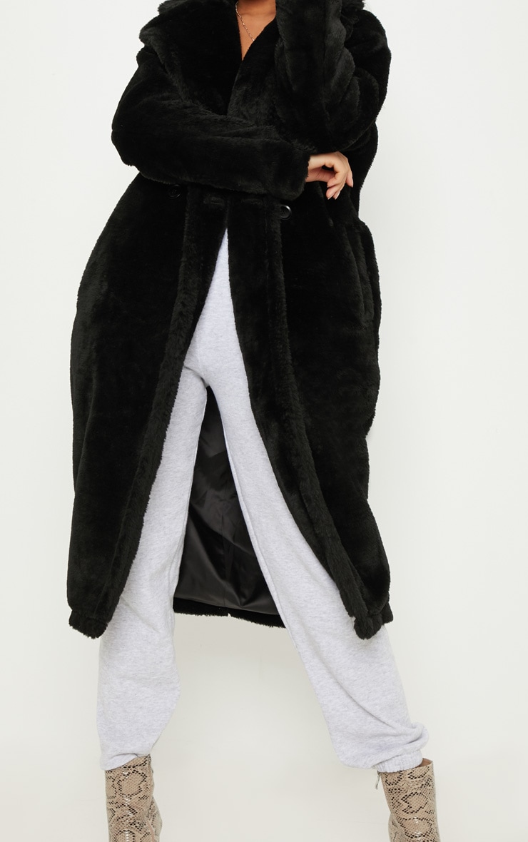 long black fur coat