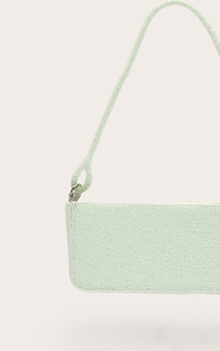 Lime Micro Beaded Shoulder Bag image 4