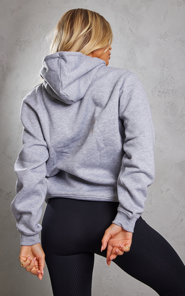 Grey Marl Oversized Sweat Hoodie image 2