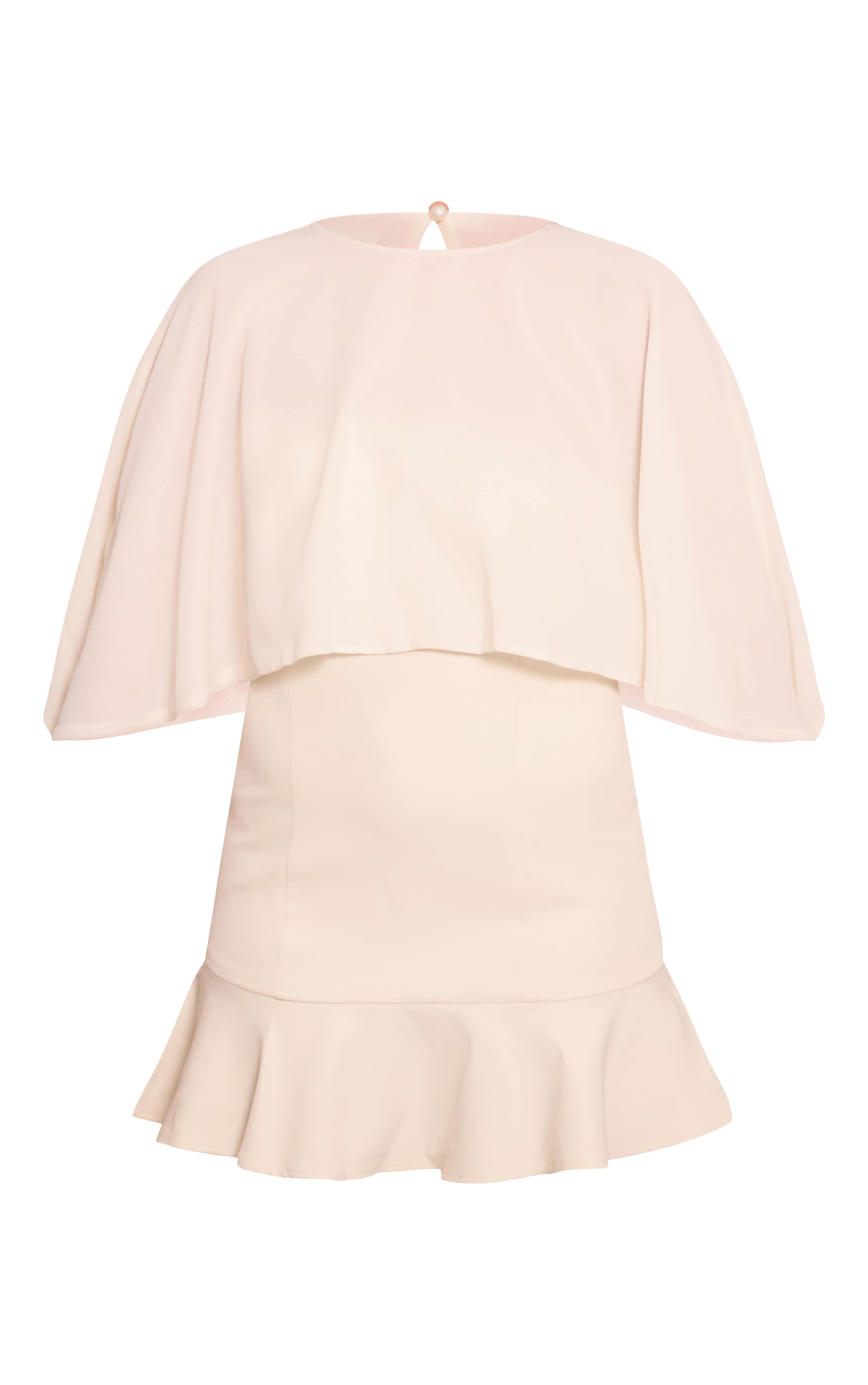 Cream Woven Bandeau Drape Scarf Detail Mini Dress image 5