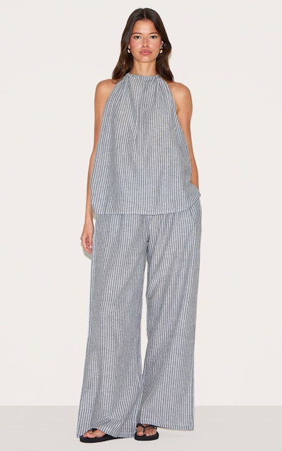 Grey Striped Slouchy Pants