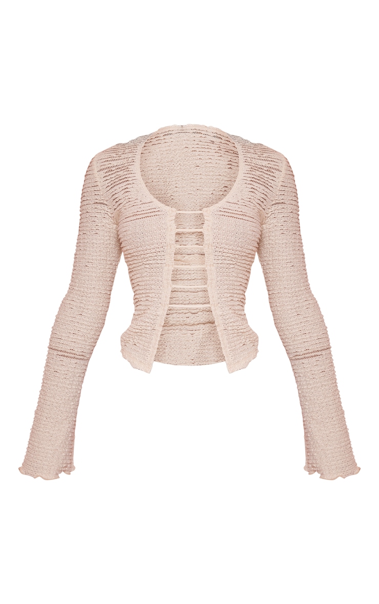 Crop Top Off-White Blanc Cassé - Maille Flèches - Taille 38 (S)