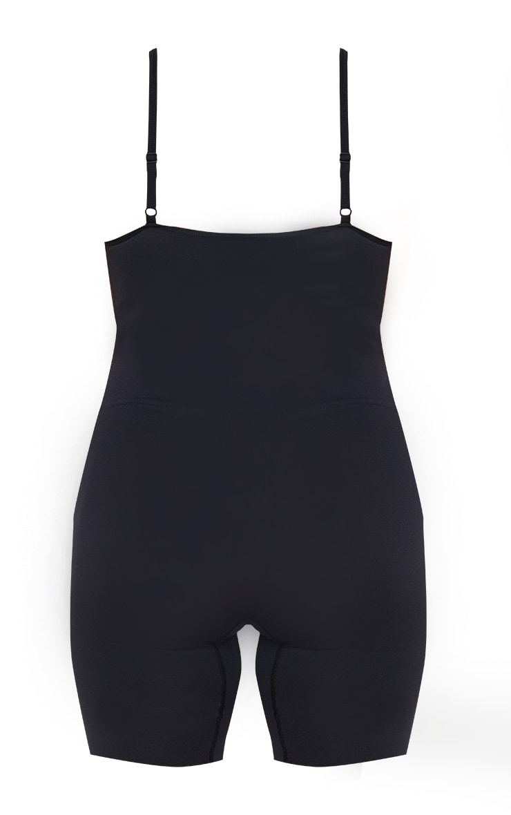 Maternity Black Seamless Nursing Lingerie Bodysuit image 6