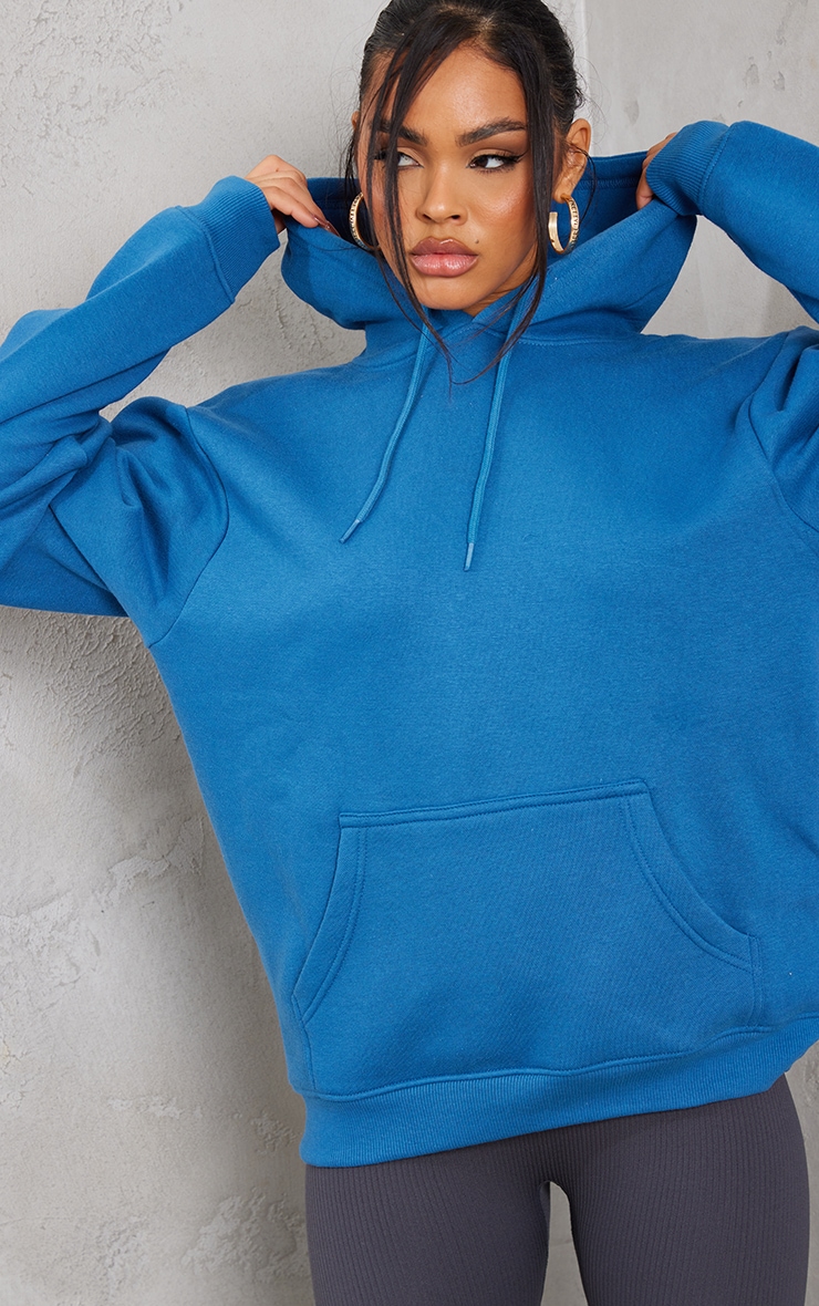 Hoodie oversize en sweat bleu nuit image 4