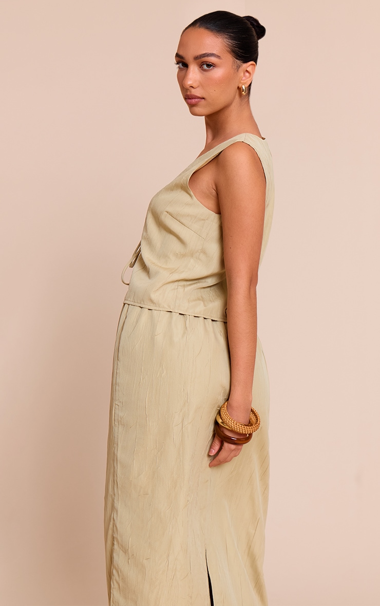 Clay Textured Tie Detail Vest image 2