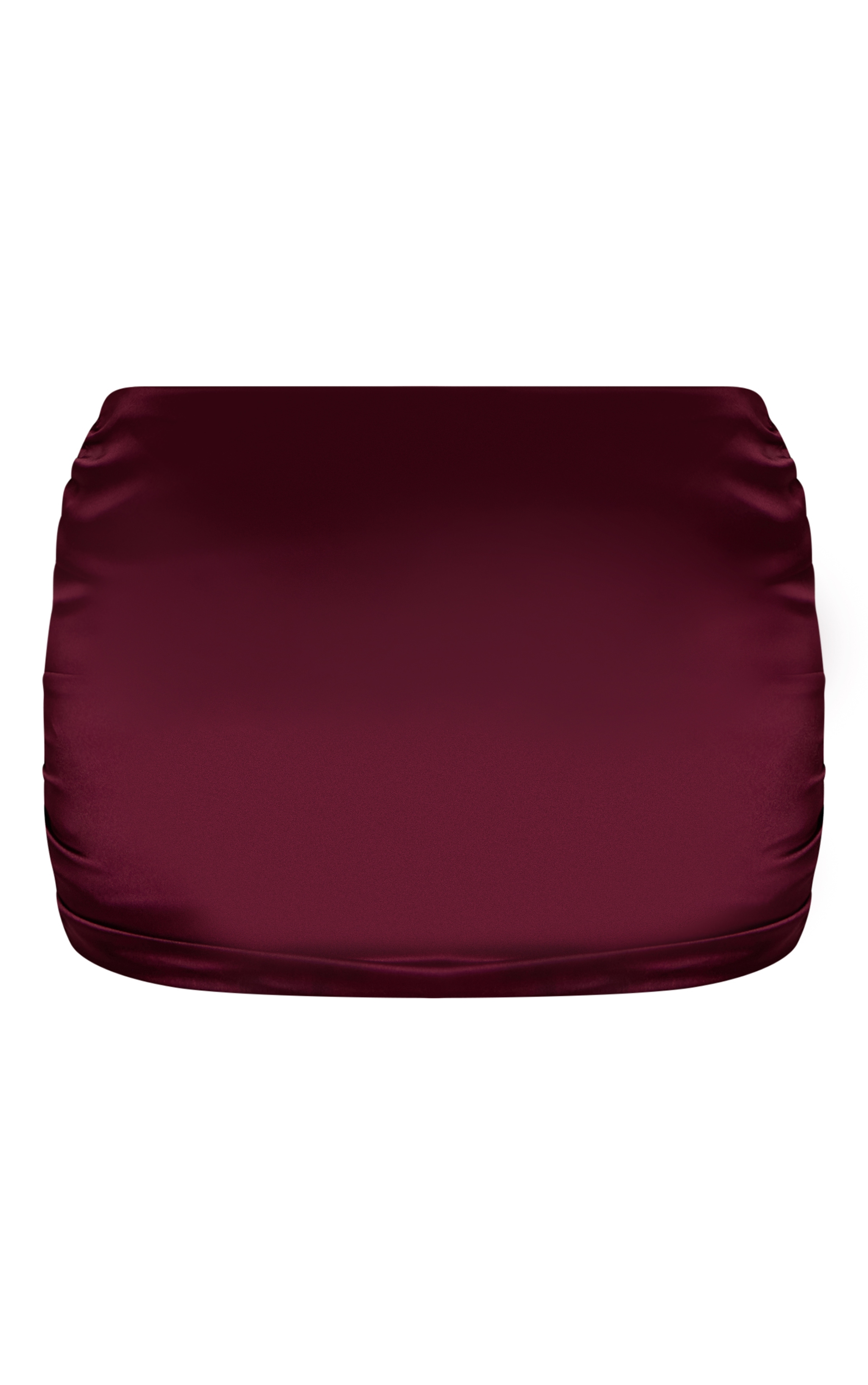 Purple Satin Ruched Micro Mini Skirt image 6