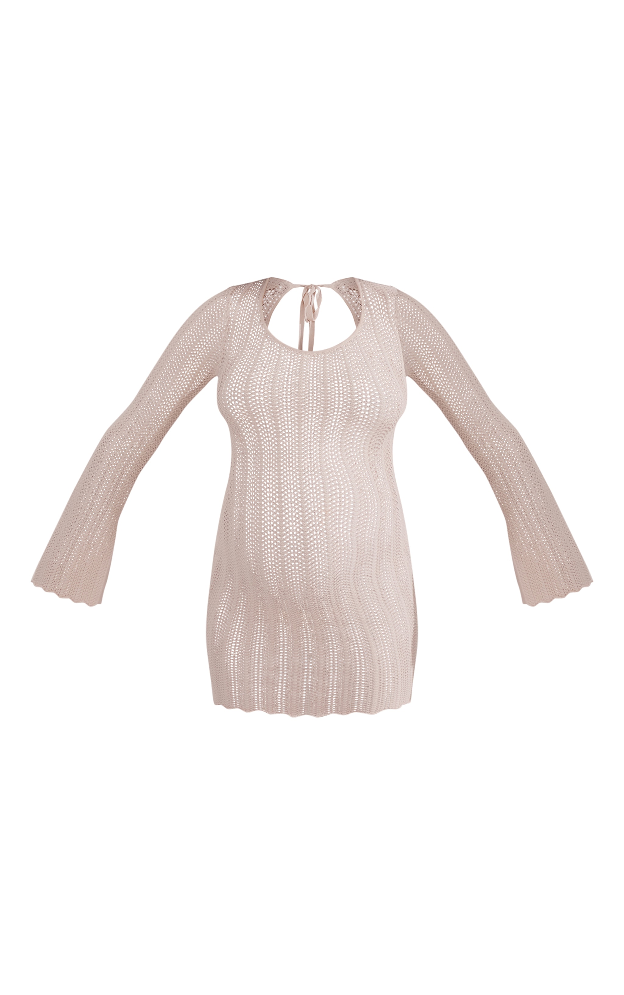 Maternity Stone Knitted Scoop Neck Mini Dress image 5