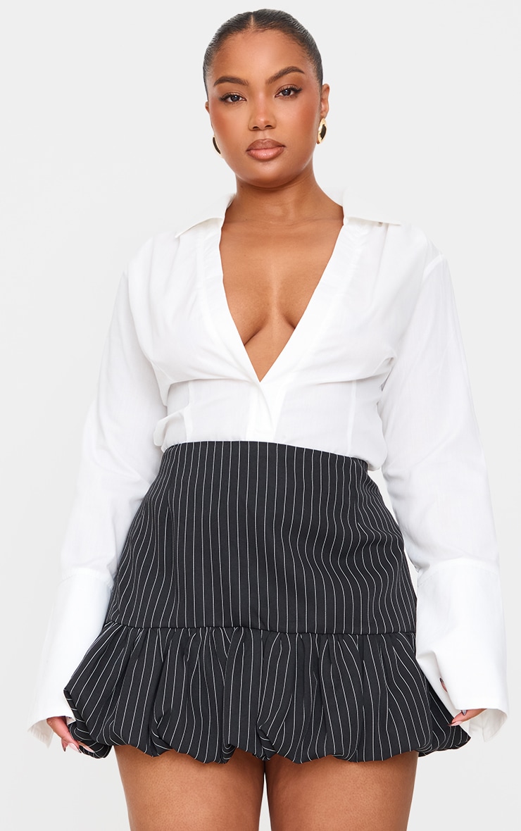 Plus Jupe bouffante noire à taille haute image 4