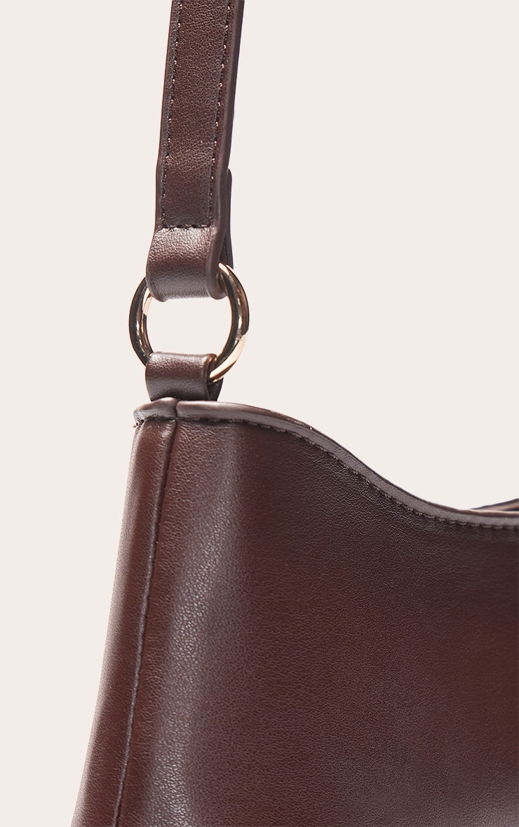Chocolate PU Shoulder Bag image 4
