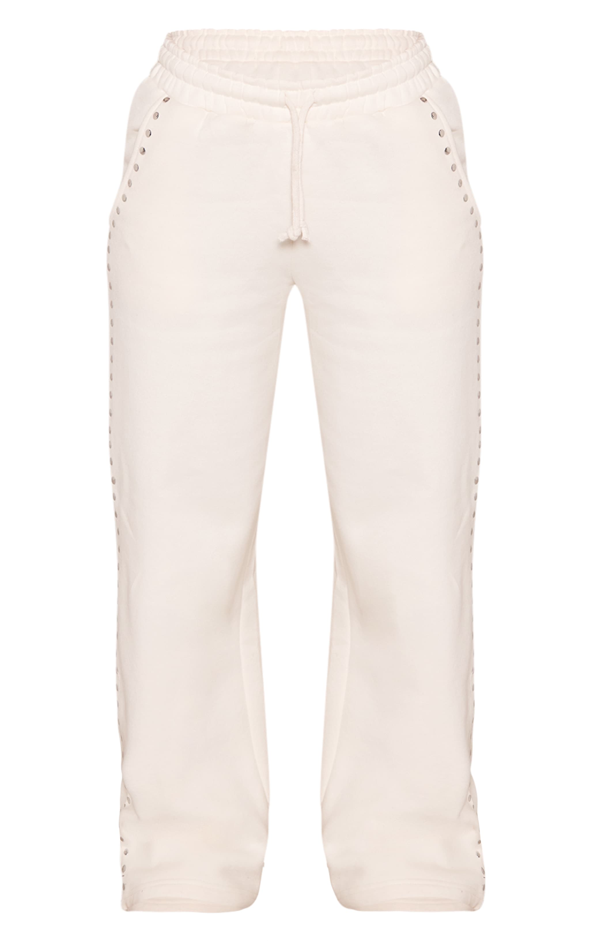 Petite Ecru Stud Detail Joggers image 5