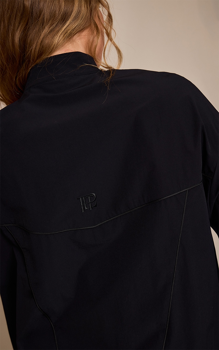 Black Shell Piping Track Jacket image 4