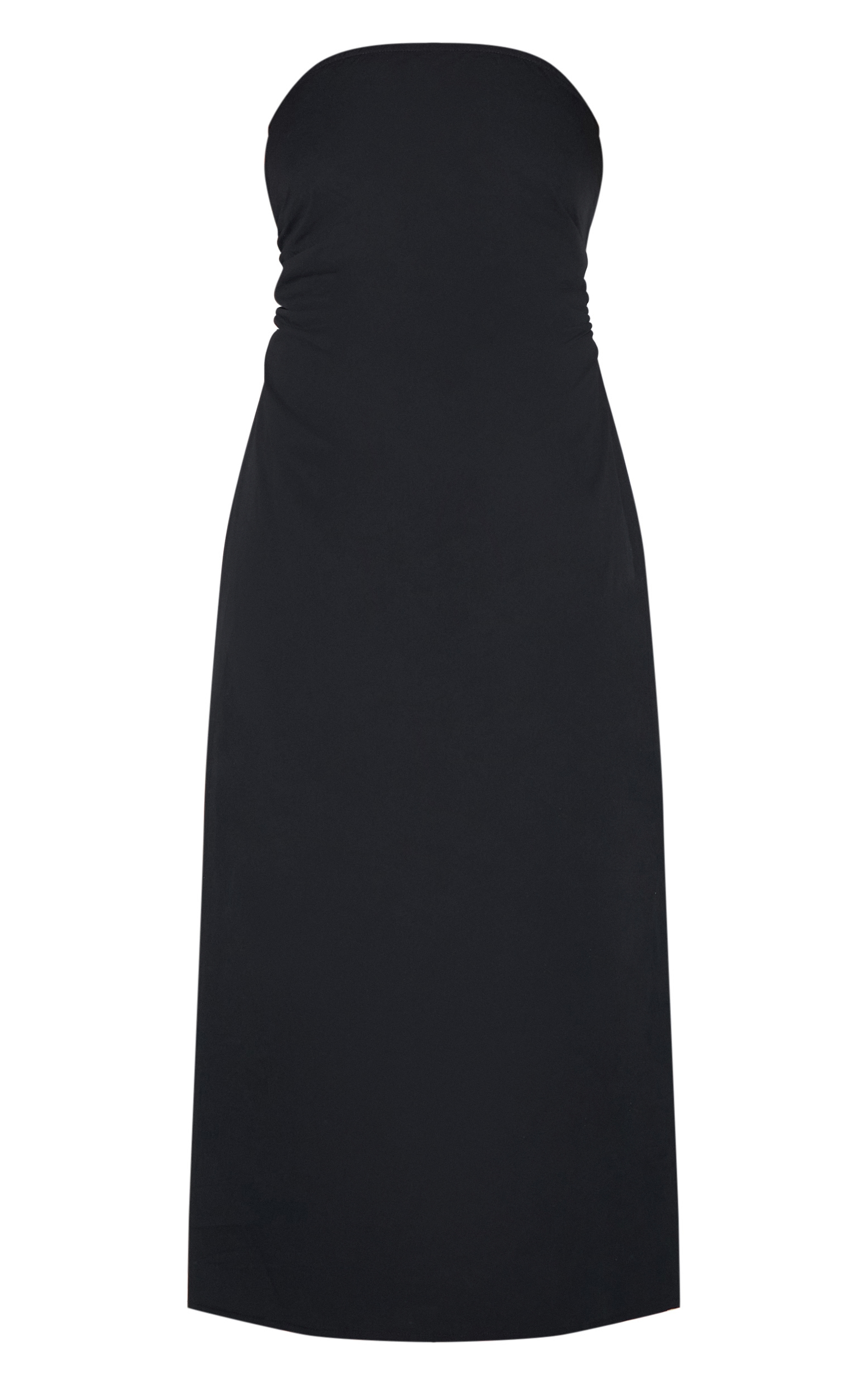 Plus Black Bandeau Ruched Shift Dress image 5