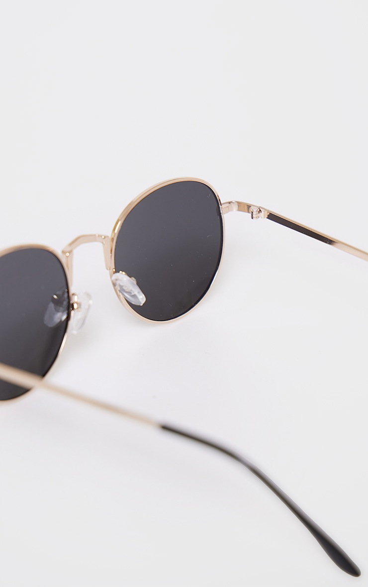 Black Rounded Lens Retro Sunglasses PrettyLittleThing CA