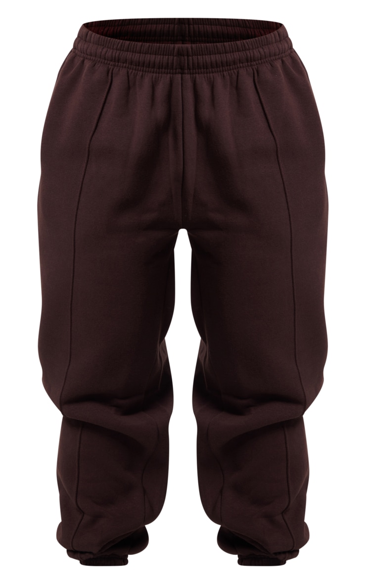 Chocolate Pintuck Detail Oversized Joggers image 5